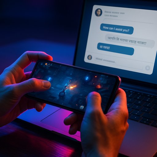 BD3333 support team chat window on a laptop